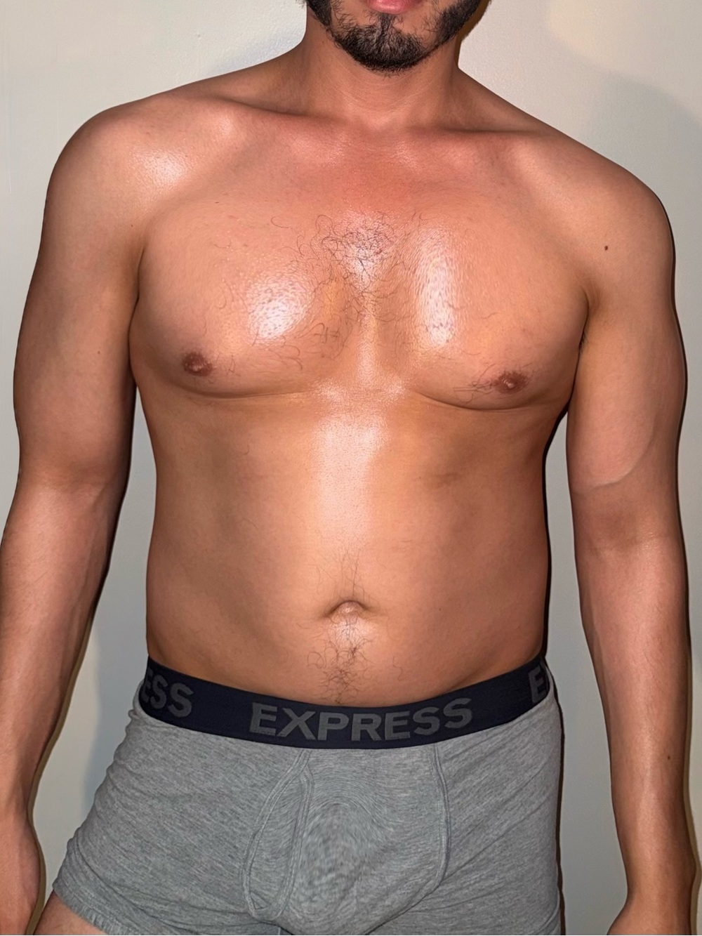 Express Men's Heather Gray Boxer Briefs with black Waistband
